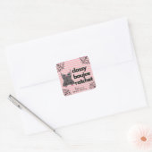 Sticker Carré Classy Boujee Ratchet | Lingerie rose et noire (Enveloppe)