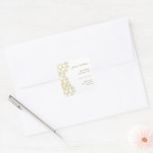 Sticker Carré Classy Gold Damask 40e anniversaire (Enveloppe)