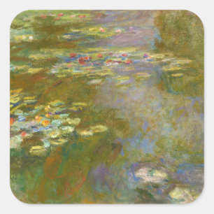 Sticker Carré Claude Monet - Bassin aux Nymphéas 1917