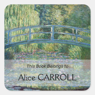 Sticker Carré Claude Monet - Bassin aux Nymphéas, Harmonie Verte