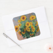 Sticker Carré Claude Monet - Bouquet de tournesols (Enveloppe)