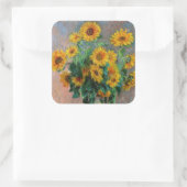 Sticker Carré Claude Monet - Bouquet de tournesols (Sac)