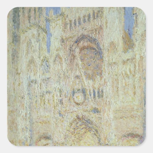 Sticker Carré Claude Monet | Cathédrale de Rouen au coucher du s (Devant)