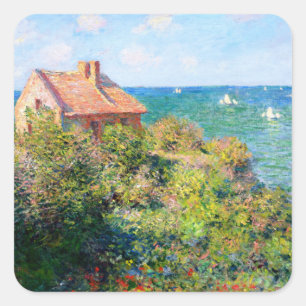 Sticker Carré Claude Monet : Chalet des pêcheurs à Varengeville