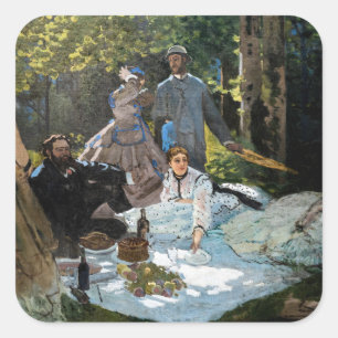 Sticker Carré Claude Monet - Déjeuner sur l'herbe, panneau droit