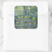 Sticker Carré Claude Monet - Eau Lily étang, Harmonie verte (Sac)