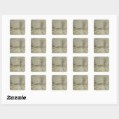 Sticker Carré Claude Monet | Effet neige (Feuille)