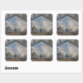 Sticker Carré Claude Monet - Gare Saint-Lazare Vue extérieure (Feuille)