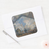 Sticker Carré Claude Monet - Gare Saint-Lazare Vue extérieure (Enveloppe)