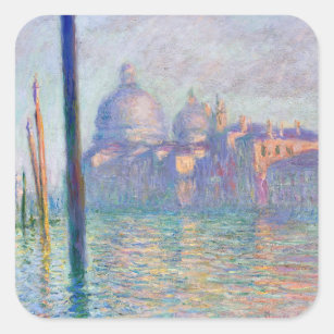 Sticker Carré Claude Monet - Grand Canal, Venise
