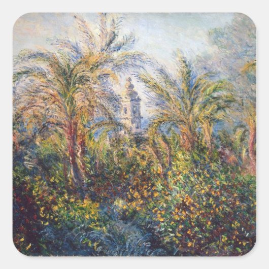 Sticker Carré Claude Monet | Jardin à Bordighera (Devant)