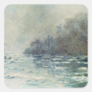 Sticker Carré Claude Monet   la coupure chez Vetheuil, c.1883