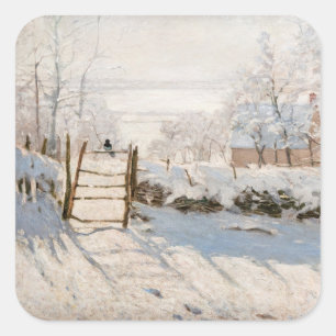 Sticker Carré Claude Monet - La Pie