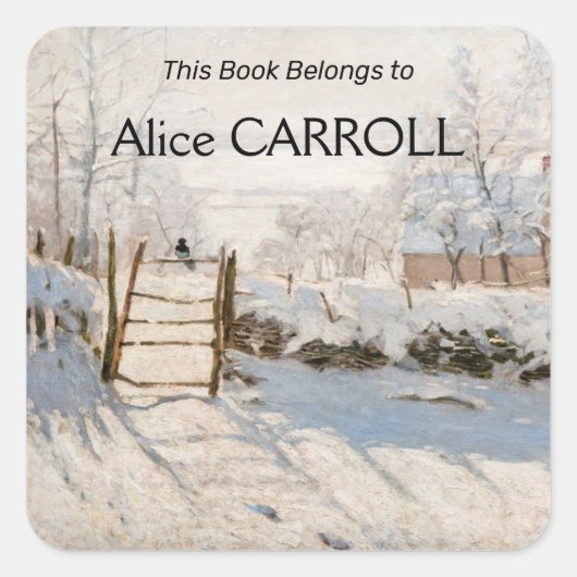 Sticker Carré Claude Monet - Le Magpie (Devant)