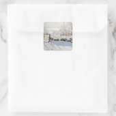Sticker Carré Claude Monet Le Noël Magpie (Sac)