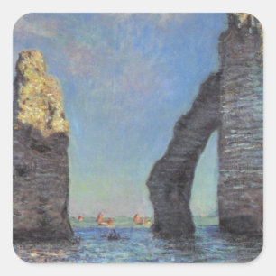 Sticker Carré Claude Monet Les falaises d'Etretat Dons Destiny
