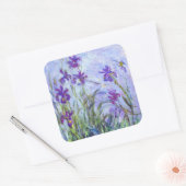 Sticker Carré Claude Monet - Lilac Irises / Iris Mauves (Enveloppe)