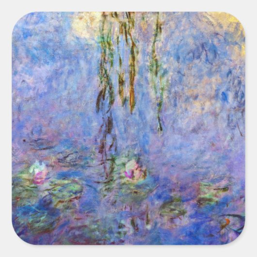 Sticker Carré Claude Monet - Lys d'eau (Devant)