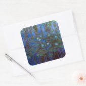 Sticker Carré Claude Monet - Lys d'Eau Bleue (Enveloppe)