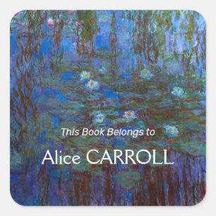 Sticker Carré Claude Monet - Lys d'Eau Bleue