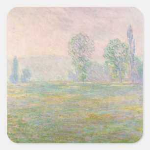 Sticker Carré Claude Monet   Meadows à Giverny, 1888