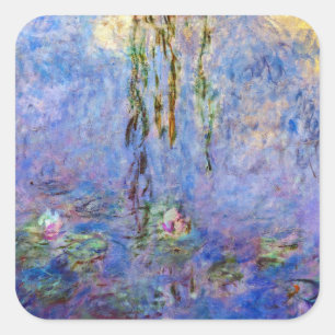 Sticker Carré Claude Monet - Nymphéas