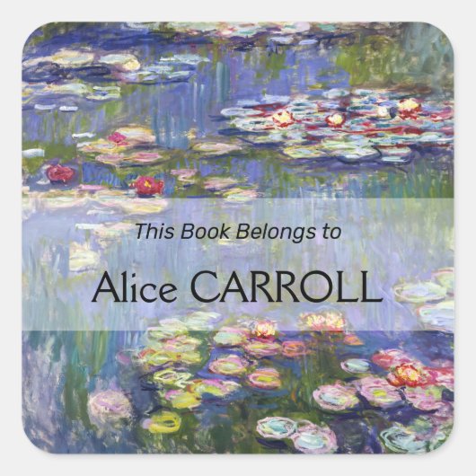 Sticker Carré Claude Monet - Nymphéas / Nymphéas (Devant)