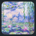 Sticker Carré Claude Monet - Nymphéas / Nymphéas 1919<br><div class="desc">Nymphéas (W.1852) - Claude Monet,  Huile sur toile,  1916-1919</div>