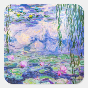 Sticker Carré Claude Monet - Nymphéas / Nymphéas 1919