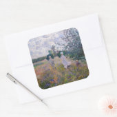 Sticker Carré Claude Monet - Promenade près d'Argenteuil (Enveloppe)