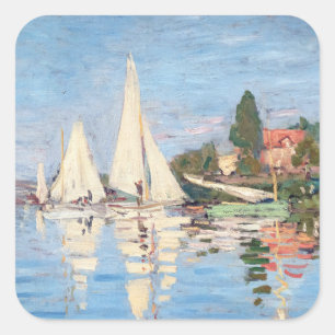 Sticker Carré Claude Monet - Régates à Argenteuil