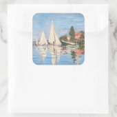 Sticker Carré Claude Monet - Regattas à Argenteuil (Sac)