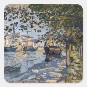Sticker Carré Claude Monet   Seine à Rouen, 1872