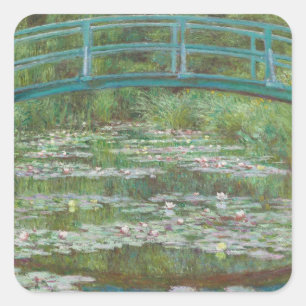 Sticker Carré Claude Monet  The Japanese Footbridge, 1899
