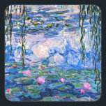 Sticker Carré Claude Monet - Water Lilies, 1919,<br><div class="desc">Water Lilies,  1919,  célèbre peinture de Claude Monet.</div>