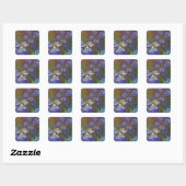 Sticker Carré Claude Monet Water Lilies Agapanthus (Feuille)