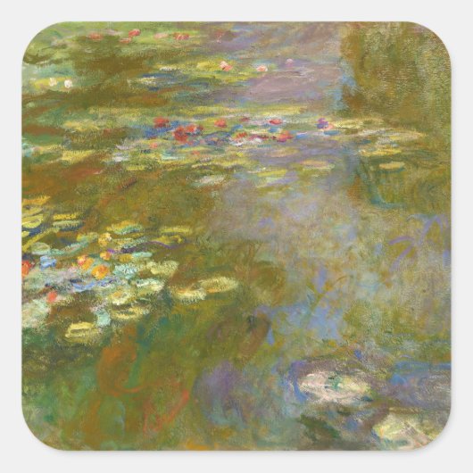 Sticker Carré Claude Monet - Water Lily Pond 1917 (Devant)