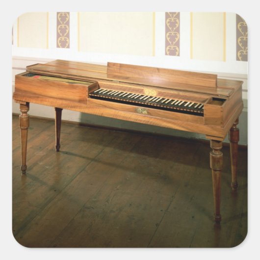 Sticker Carré Clavichord, propriété de Franz Joseph Haydn (Devant)