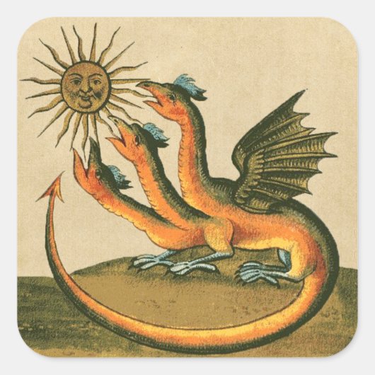 Sticker Carré Clavis Artis Dragons Alchemy (Devant)