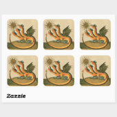 Sticker Carré Clavis Artis Dragons Alchemy (Feuille)