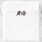 Sticker Carré Claw Strike Ninja contre Monstre Chibi Anime Jeu R (Sac)