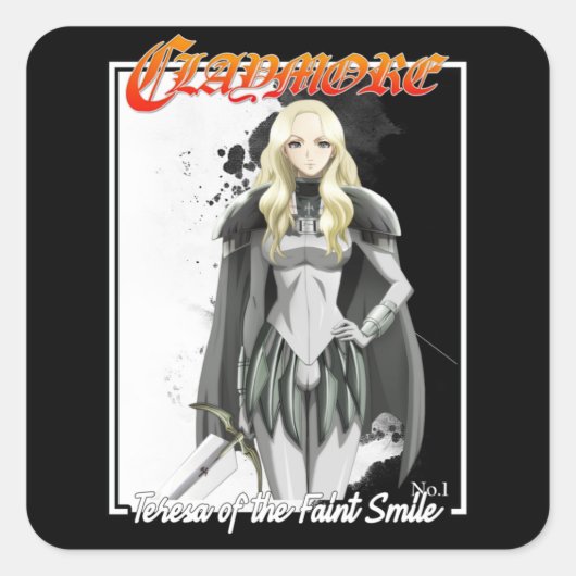 Sticker Carré Claymore - Teresa du sourire faible (Devant)