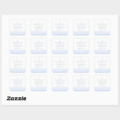 Sticker Carré Clé grecque Bleu Baptême bleu Merci (Feuille)