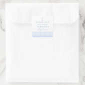 Sticker Carré Clé grecque Bleu Baptême bleu Merci (Sac)
