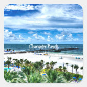 Sticker Carré Clearwater Beach, Floride, (Devant)