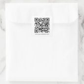 Sticker Carré Client Business QR Code Moderne Simple Modèle (Sac)