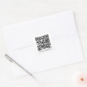 Sticker Carré Client Business QR Code Moderne Simple Modèle (Enveloppe)