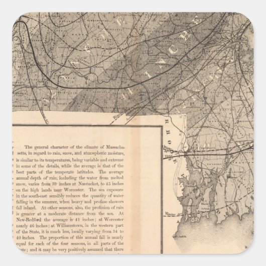 Sticker Carré Climatol le Massachusetts (Devant)