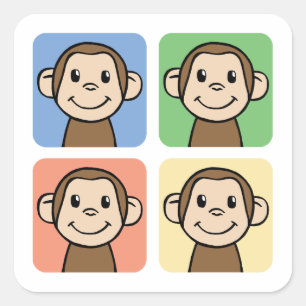 Sticker Carré Clipart (images graphiques) de bande dessinée avec