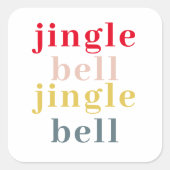 Sticker Carré Cloche de jingle colorée moderne (Devant)